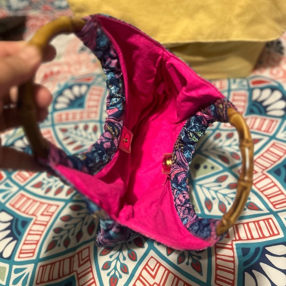 Lilly Pulitzer Bamboo handle purse - Picture 3 of 3